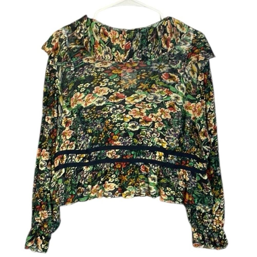 NWT Free People Rudi Ruffle Top Women's Large - Picture 3 of 8